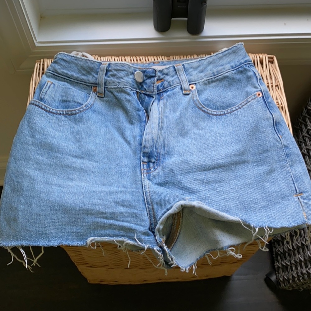 ASOS high waisted denim shorts